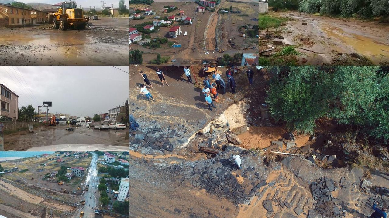 Bitlis’te ani bastıran şiddetli yağışlar sele neden oldu, yollar trafiğe kapandı