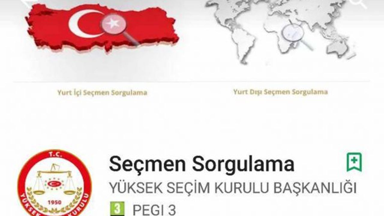 Seçmen listeleri mobil uygulamada