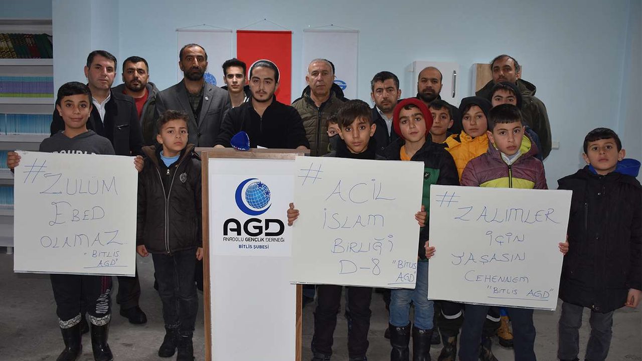 Hindistan'da Müslümanlara yapılan zulme Bitlis'ten tepki