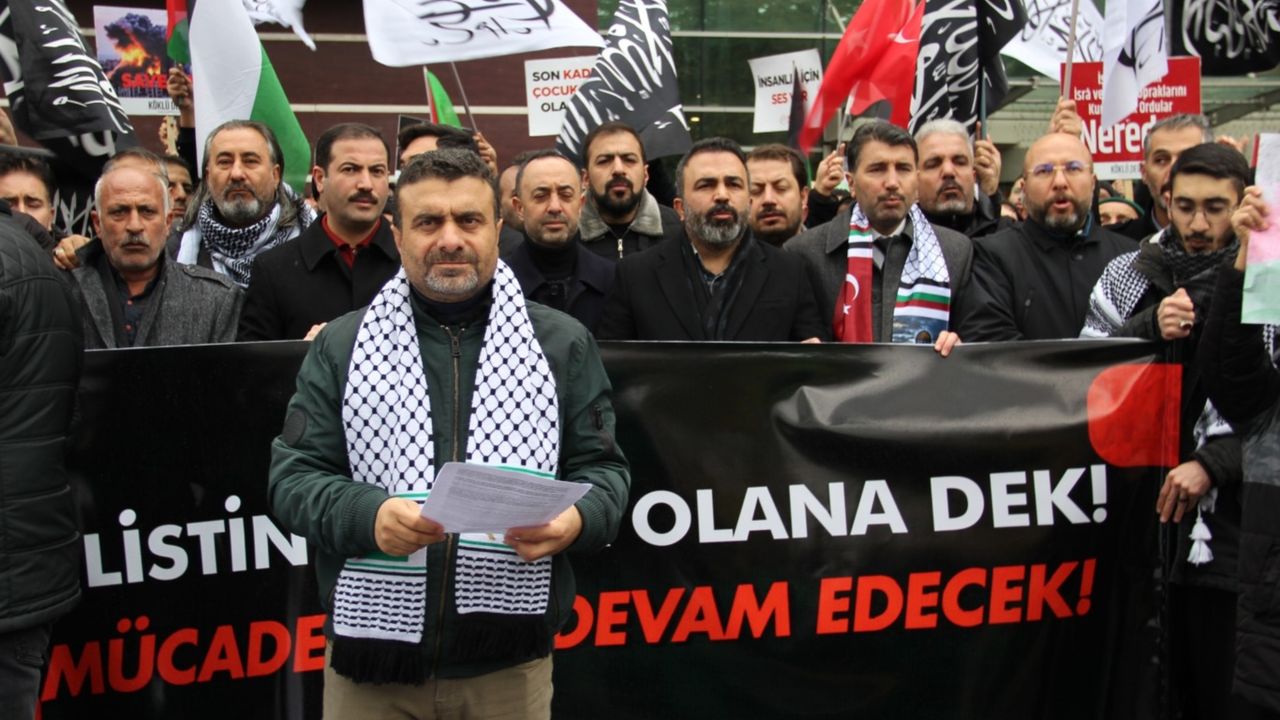 Gazze için Bitlis'te yürüyüş yapıldı