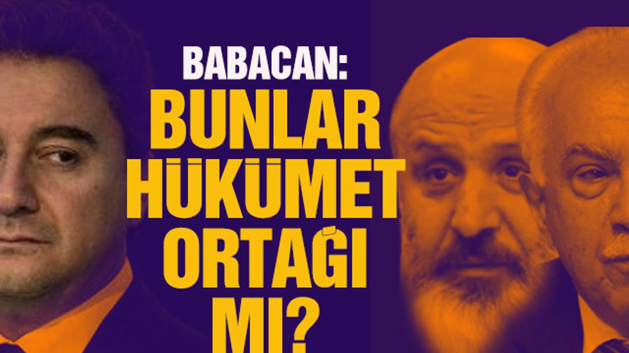 Babacan: Perinçek ve Ethem Sancak hükümet ortağı mı?