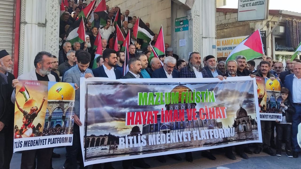 Bitlis'ten Filistin direnişine destek