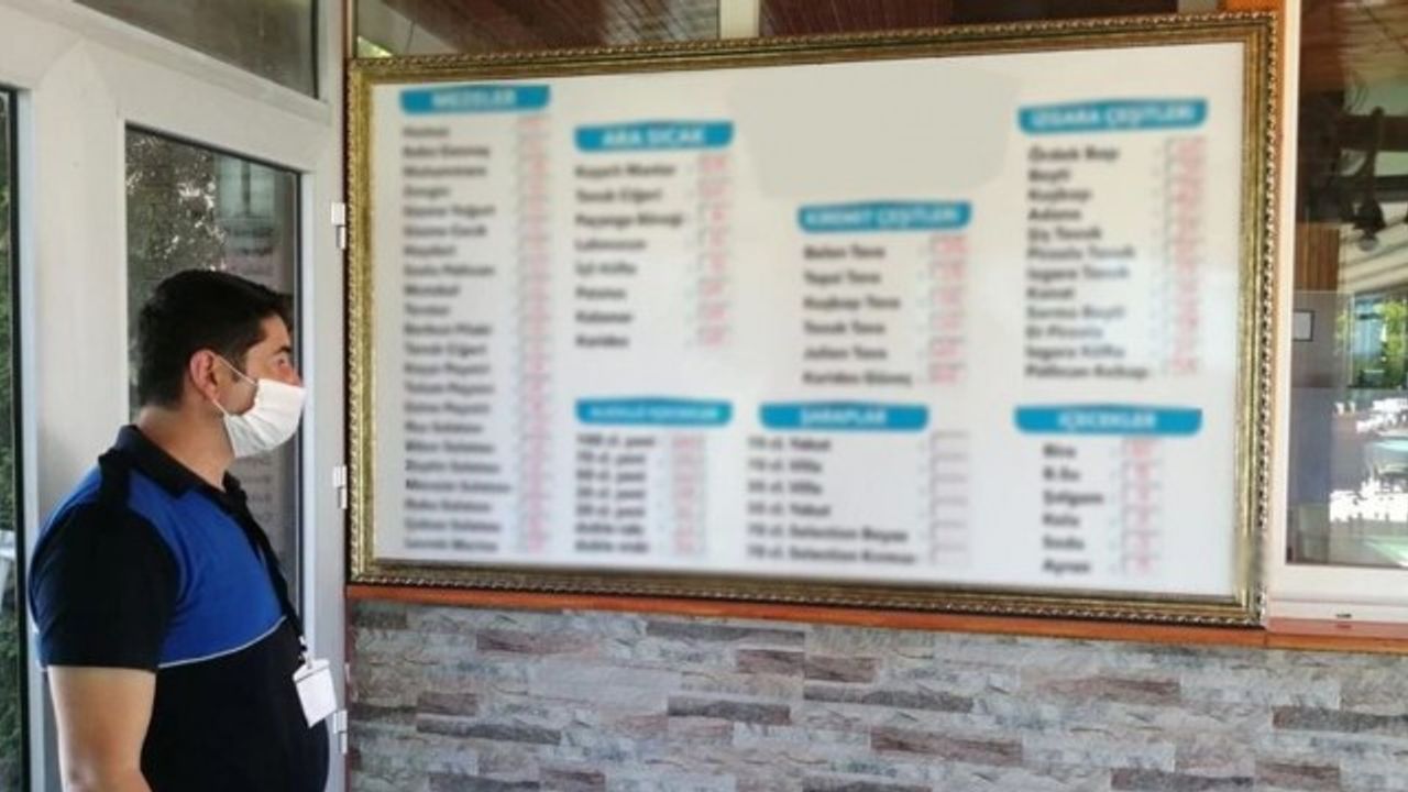 Lokanta ve kafelerde fiyat listesi artık giriş kapısına konacak