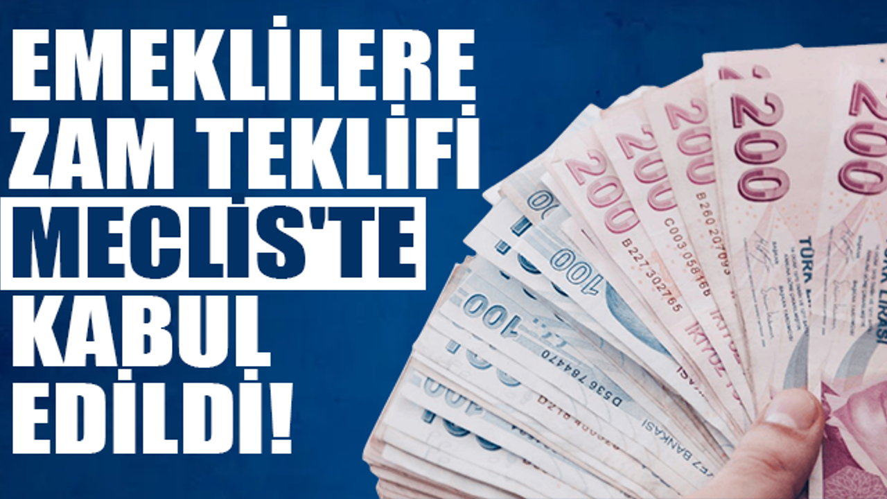 Emeklilere yüzde 49,25 zam Meclis'te kabul edildi!