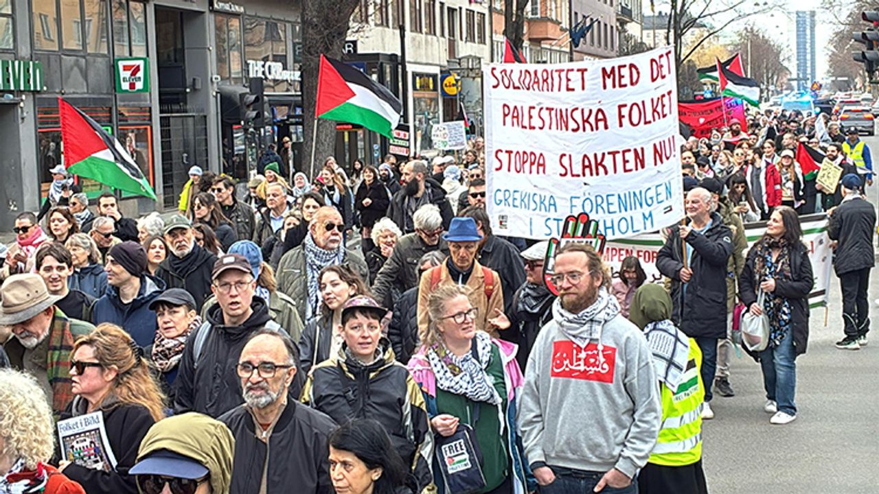 İsveç'te yüzlerce gösterici, işgal rejimine hesap sorulmasını istedi!