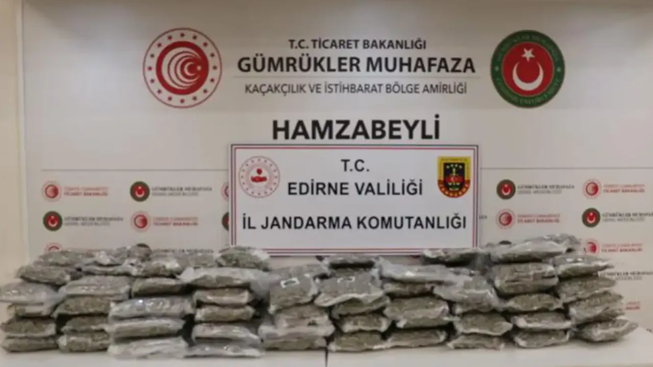 Hamzabeyli Gümrük Sahası'nda 105,2 kilogram uyuşturucu ele geçirildi