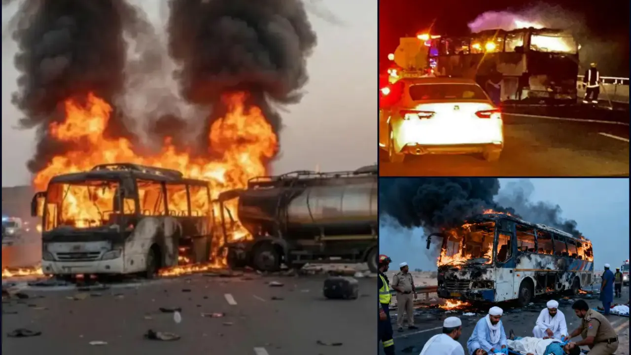 Mekke–Medine yolunda otobüs ile tanker çarpıştı: En az 42 Ölü