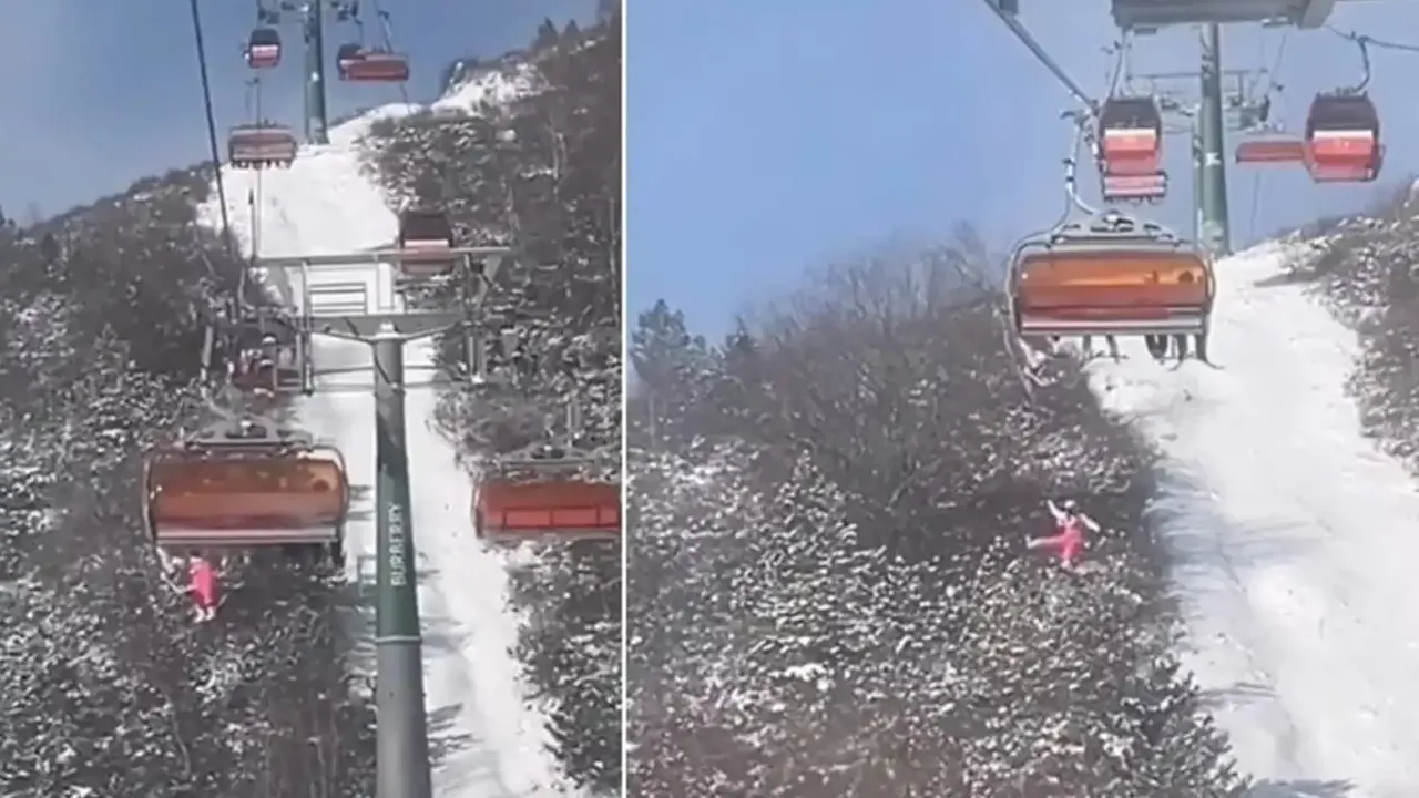 Japonya'da kayak merkezinde telesiyej kazası!