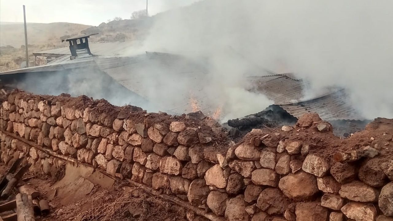 Samanlık ve ahırda yangın: Çok sayıda hayvan telef oldu!