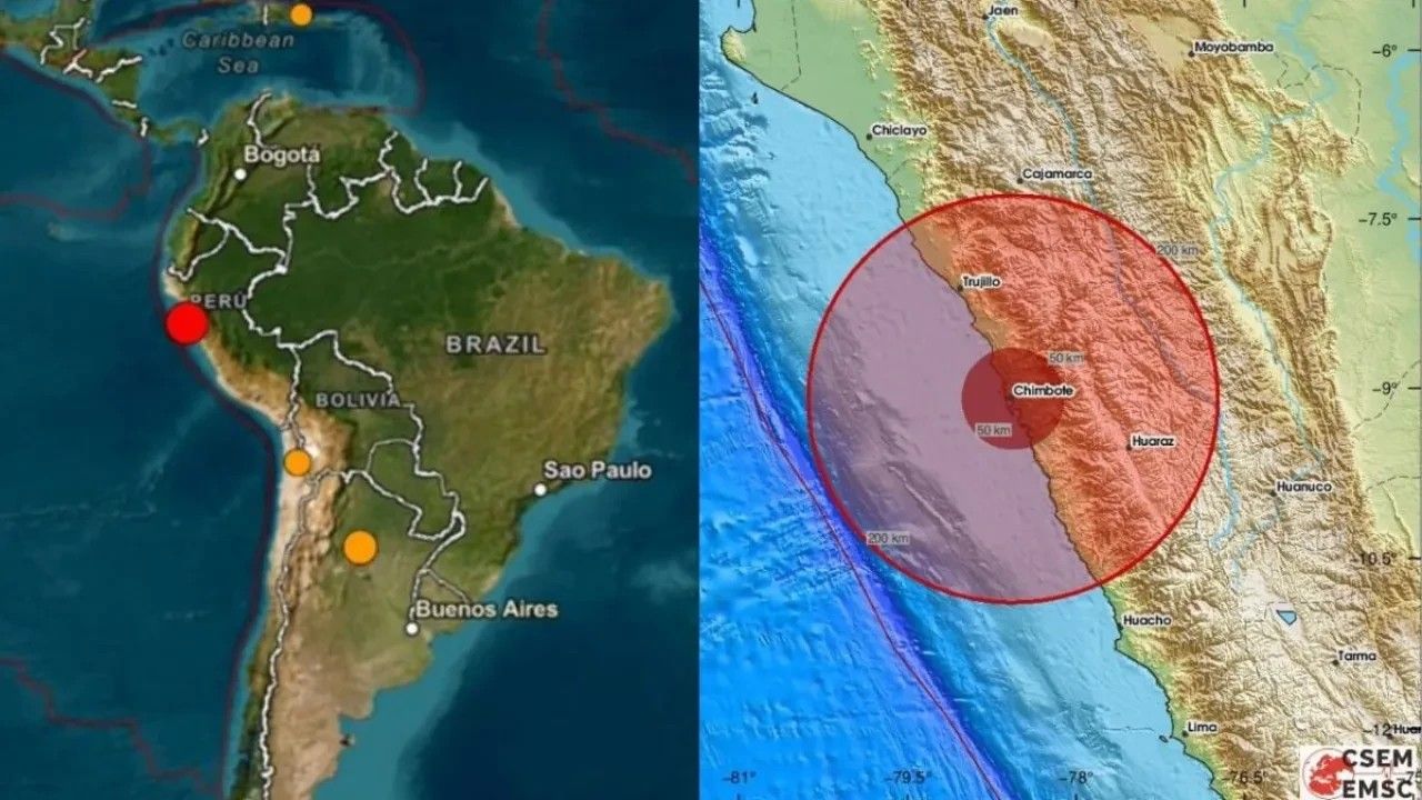 Peru'da şiddetli deprem