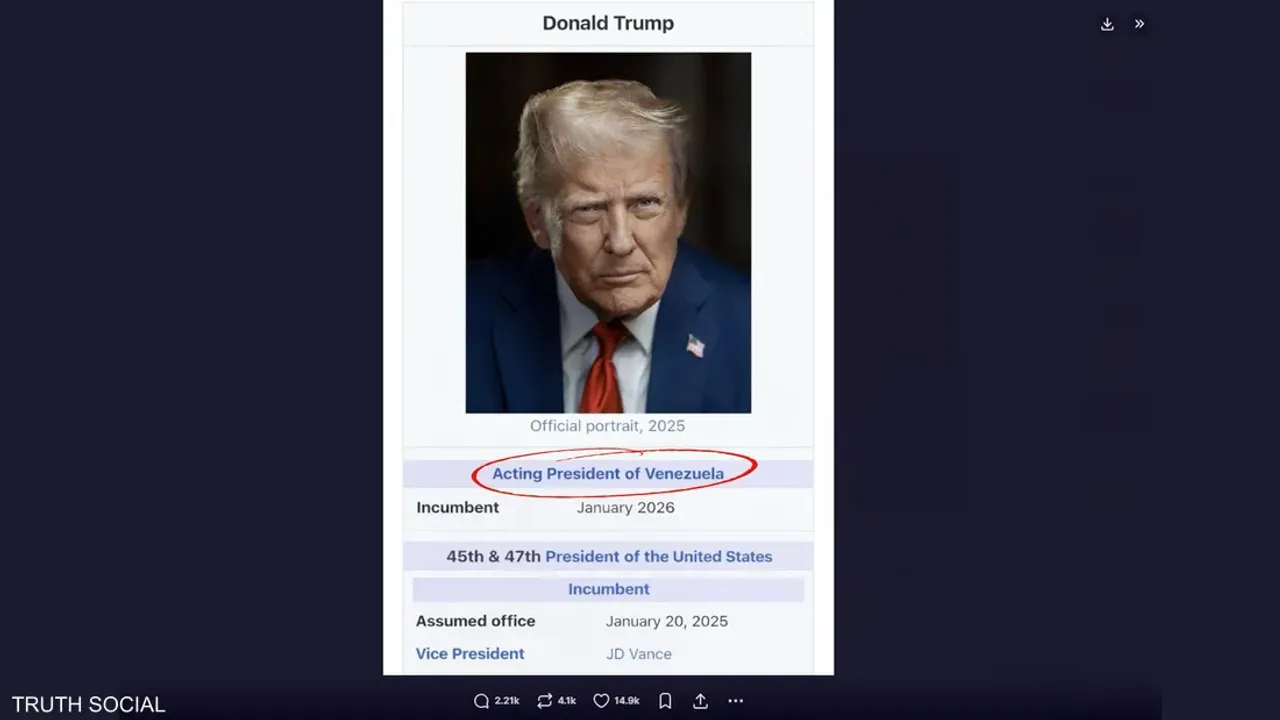 Trump, kendini geçici Venezuela lideri olarak ilan etti