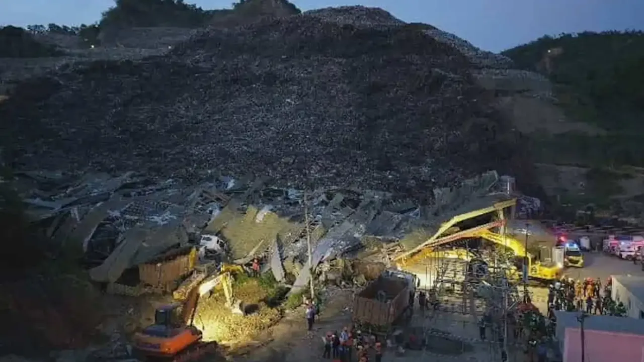 Çöp yığını işçilerin üzerine çöktü: 1 ölü, 38 kayıp!