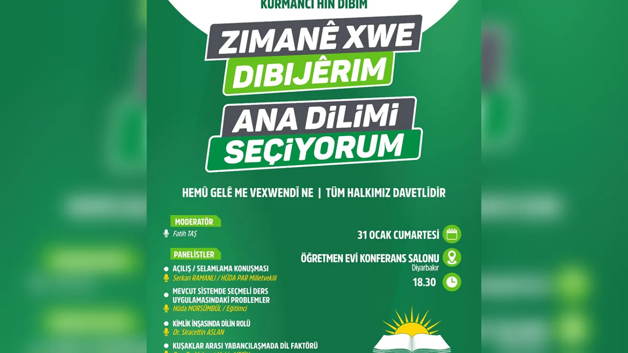 HÜDA PAR Diyarbakır'da "Ana Dilimi Seçiyorum" Paneli düzenleyecek