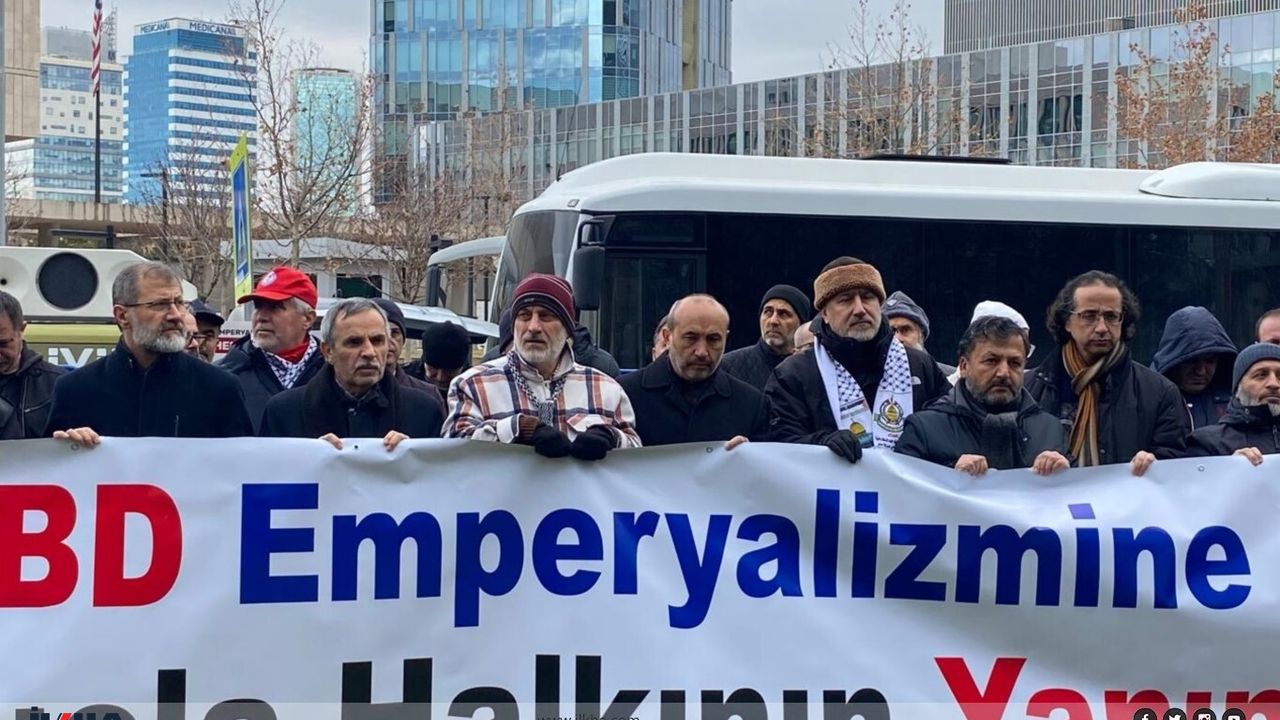 ASTP’den ABD Büyükelçiliği önünde Venezuela protes…