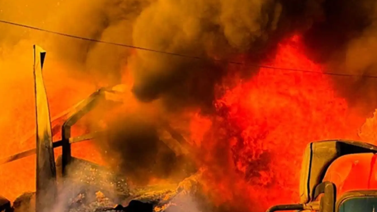 Cips fabrikasında büyük yangın