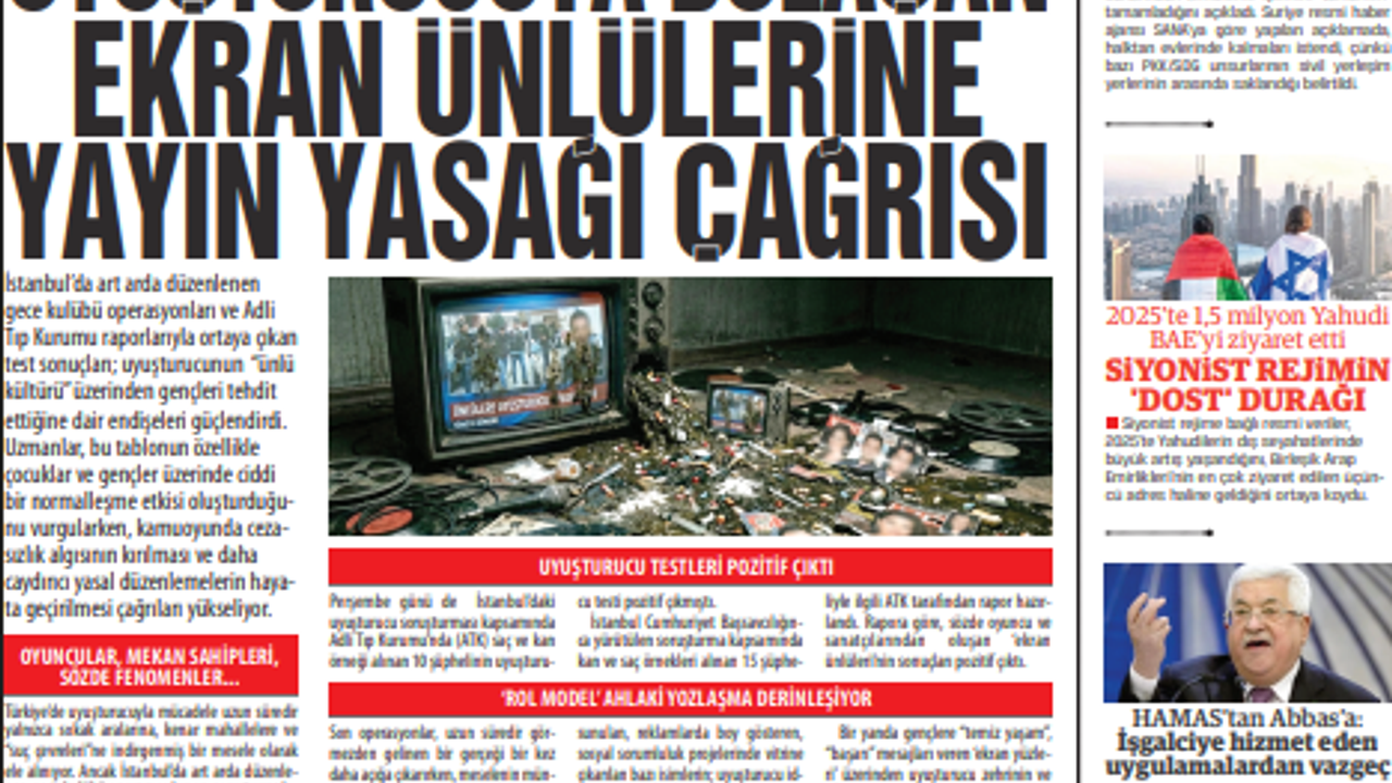 Uyuşturucuya Bulaşan Ekran Ünlülerine Yayın Yasağı Çağrısı