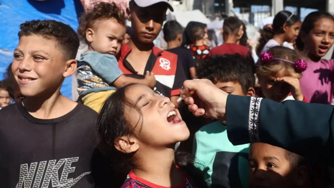 Gazze'de çocuklar için aşılama kampanyası başlatıldı