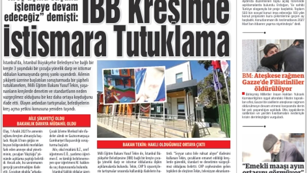 “Kreş Açma Suçunu İşlemeye Devam Edeceğiz” Demişti:  İBB Kreşinde İstismara Tutuklama