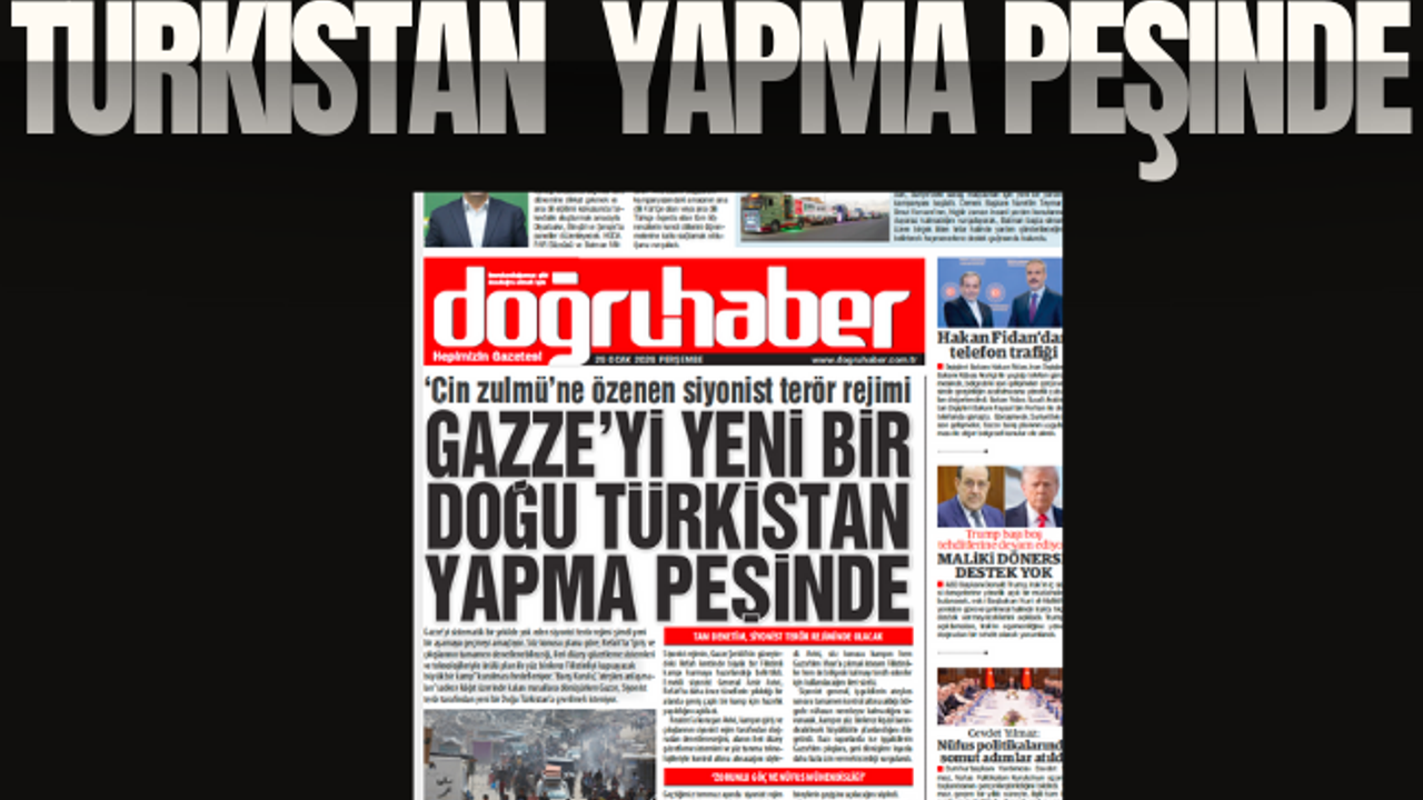 ‘Çin zulmü’ne özenen siyonist terör rejimi  GAZZE’Yİ YENİ BİR  DOĞU TÜRKİSTAN  YAPMA PEŞİNDE