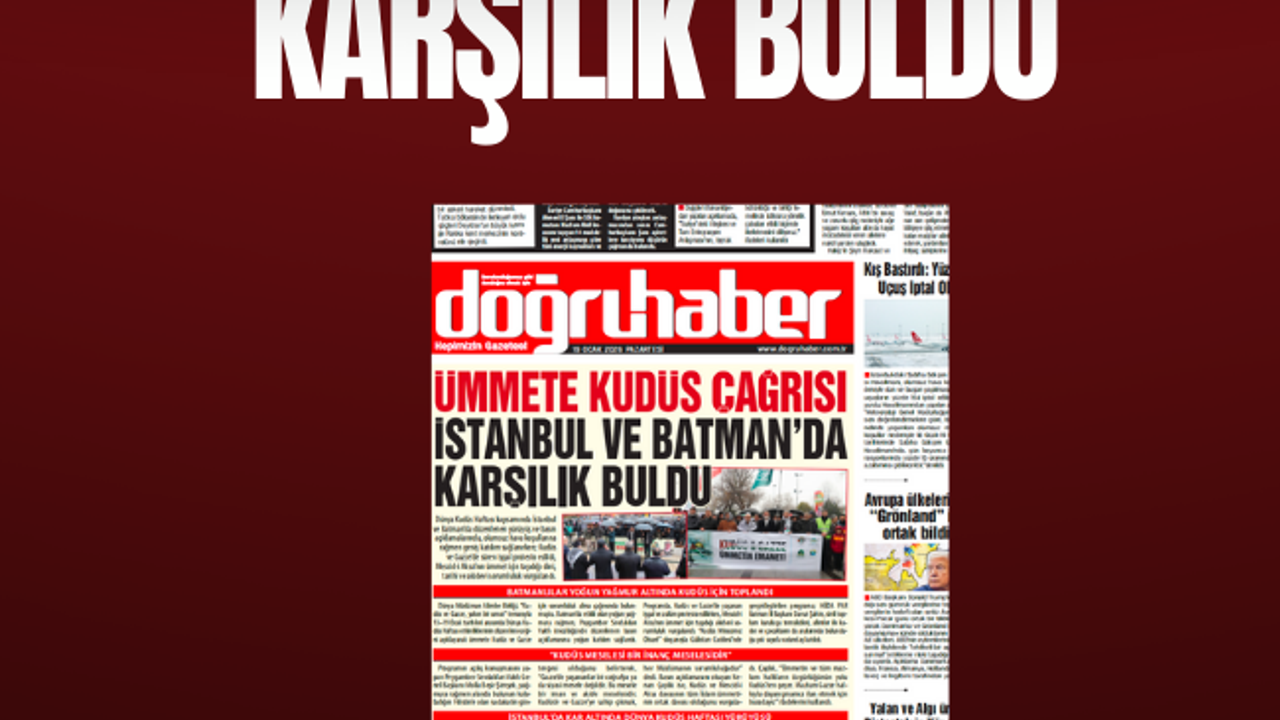 Ümmete Kudüs Çağrısı İstanbul ve Batman’da Karşılık Buldu