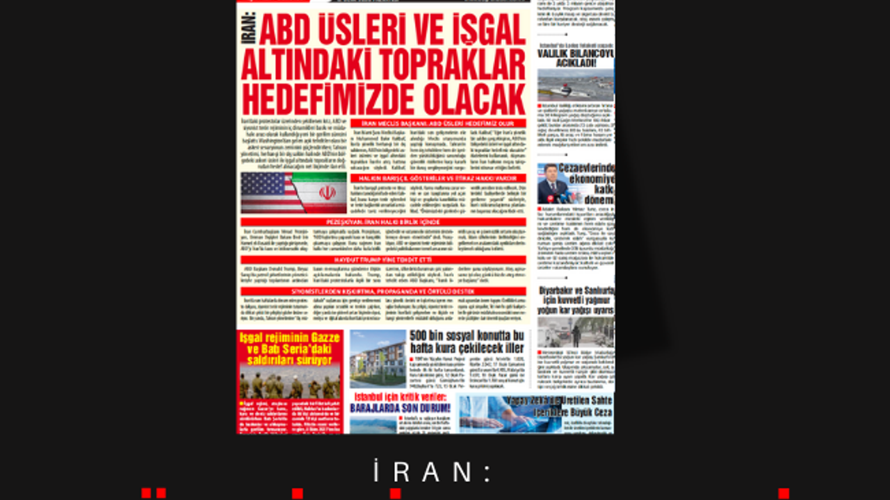 İran: ABD Üsleri ve İşgal Altındaki Topraklar Hedefimizde Olacak