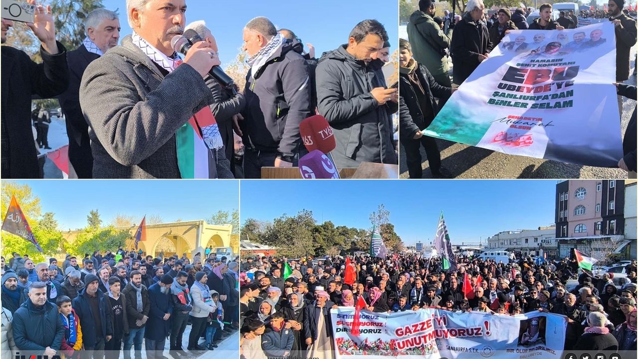 Urfa’da Gazze için yürüyüş yapıldı!