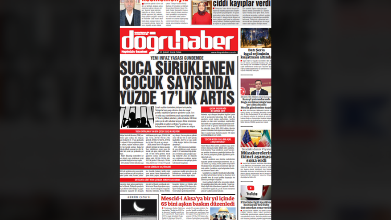 YENİ İNFAZ YASASI GÜNDEMDE: SUÇA SÜRÜKLENEN ÇOCUK SAYISINDA YÜZDE 17’LİK ARTIŞ