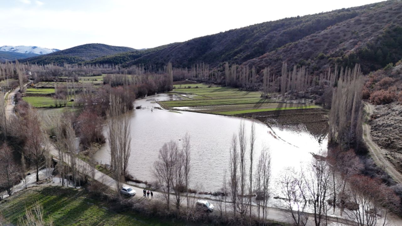 Kar suları taşkına yol açtı, köprü yıkıldı