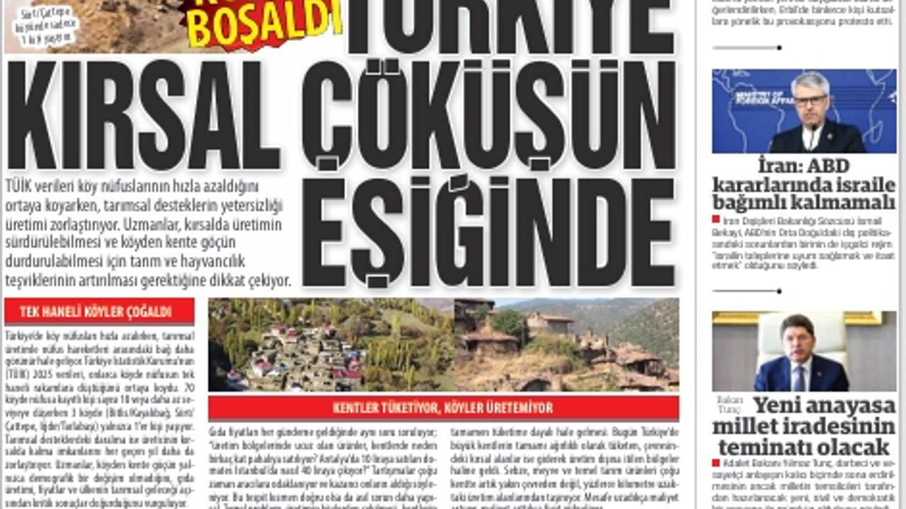 Köyler Boşaldı  Türkiye Kırsal Çöküşün Eşiğinde