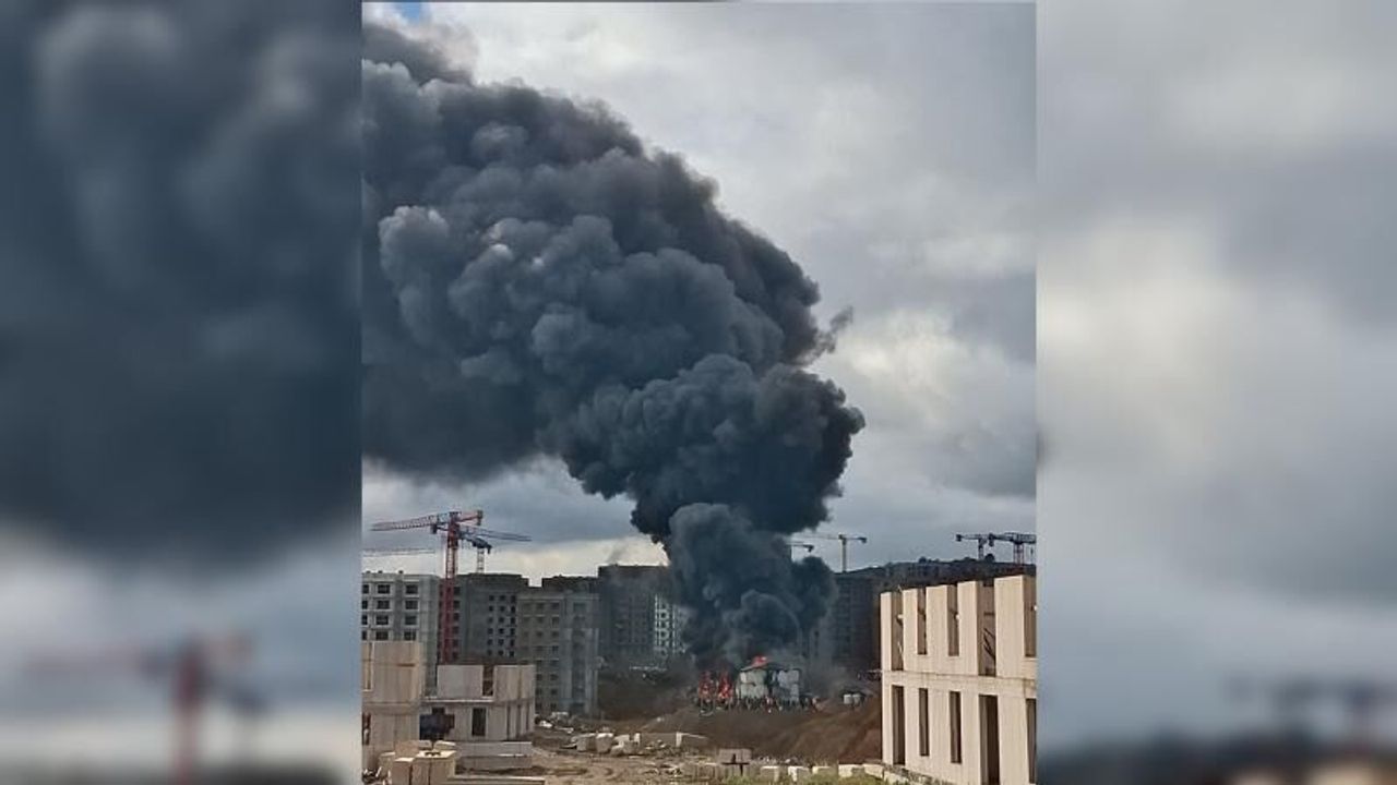İşçi konteynerinde yangın: Müdahale sürüyor!