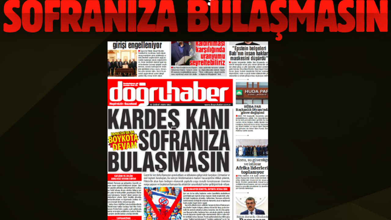 Ramazan’da da Boykota Devam  Kardeş Kanı Sofranıza Bulaşmasın