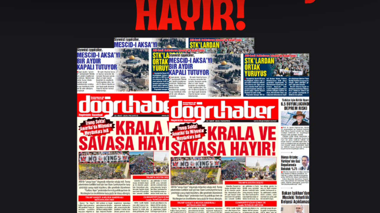 TRUMP ŞOKTA! AMERİKA’DA MİLYONLAR MEYDANA İNDİ  KRALA VE SAVAŞA HAYIR!