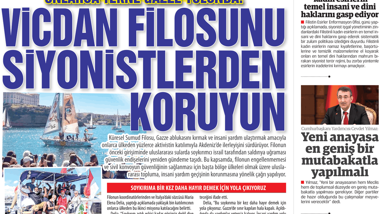ONLARCA TEKNE GAZZE YOLUNDA:  VİCDAN FİLOSUNU SİYONİSTLERDEN KORUYUN