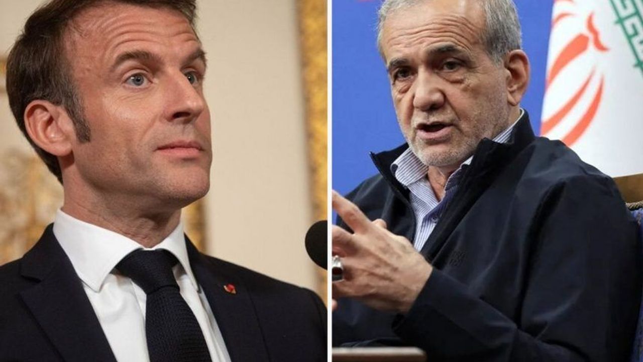 Pezeşkiyan, Macron ile Lübnan'a yönelik saldırılar hakkında görüştü