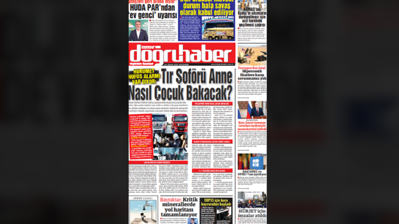 HÜKÜMET NÜFUS ALARMI VAR DİYOR: TIR ŞOFÖRÜ ANNE NASIL ÇOCUK BAKACAK?