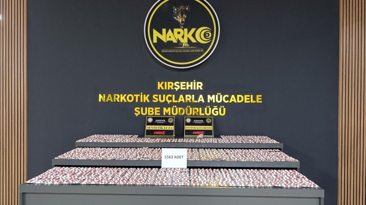 Kırşehir’de binlerce uyuşturucu hap ele geçirildi