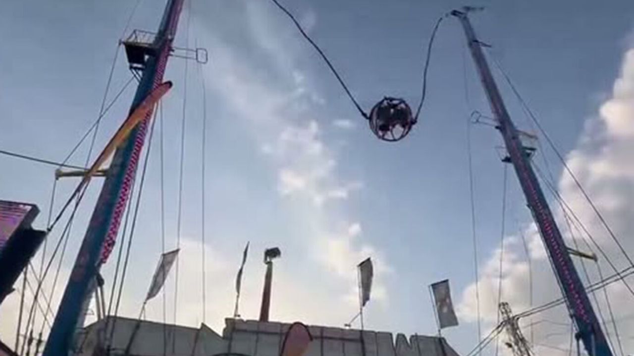 Lunaparkta korkutan kaza: Halat koptu!