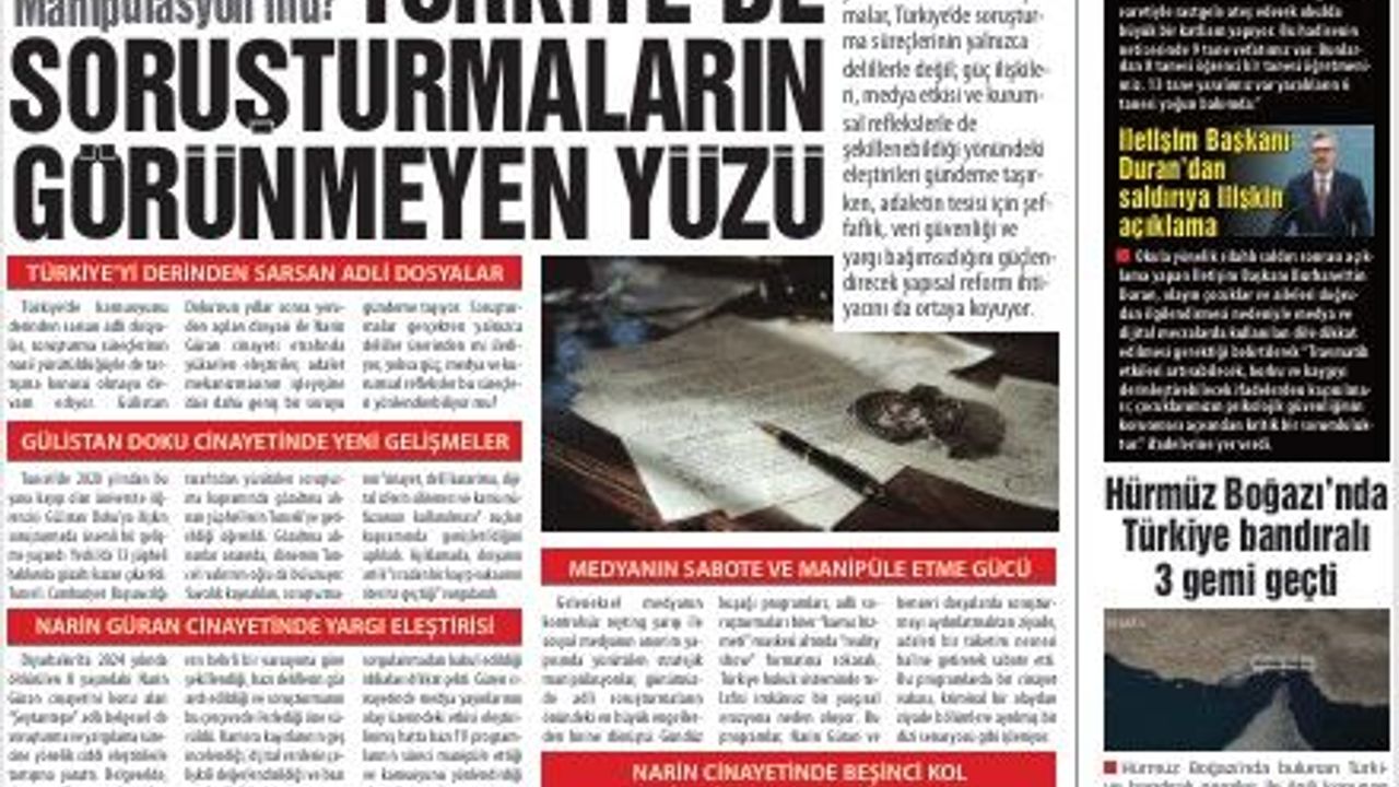 Delil mi, Nüfuz mu, Manipülasyon mu?  TÜRKİYE’DE SORUŞTURMALARIN GÖRÜNMEYEN YÜZÜ