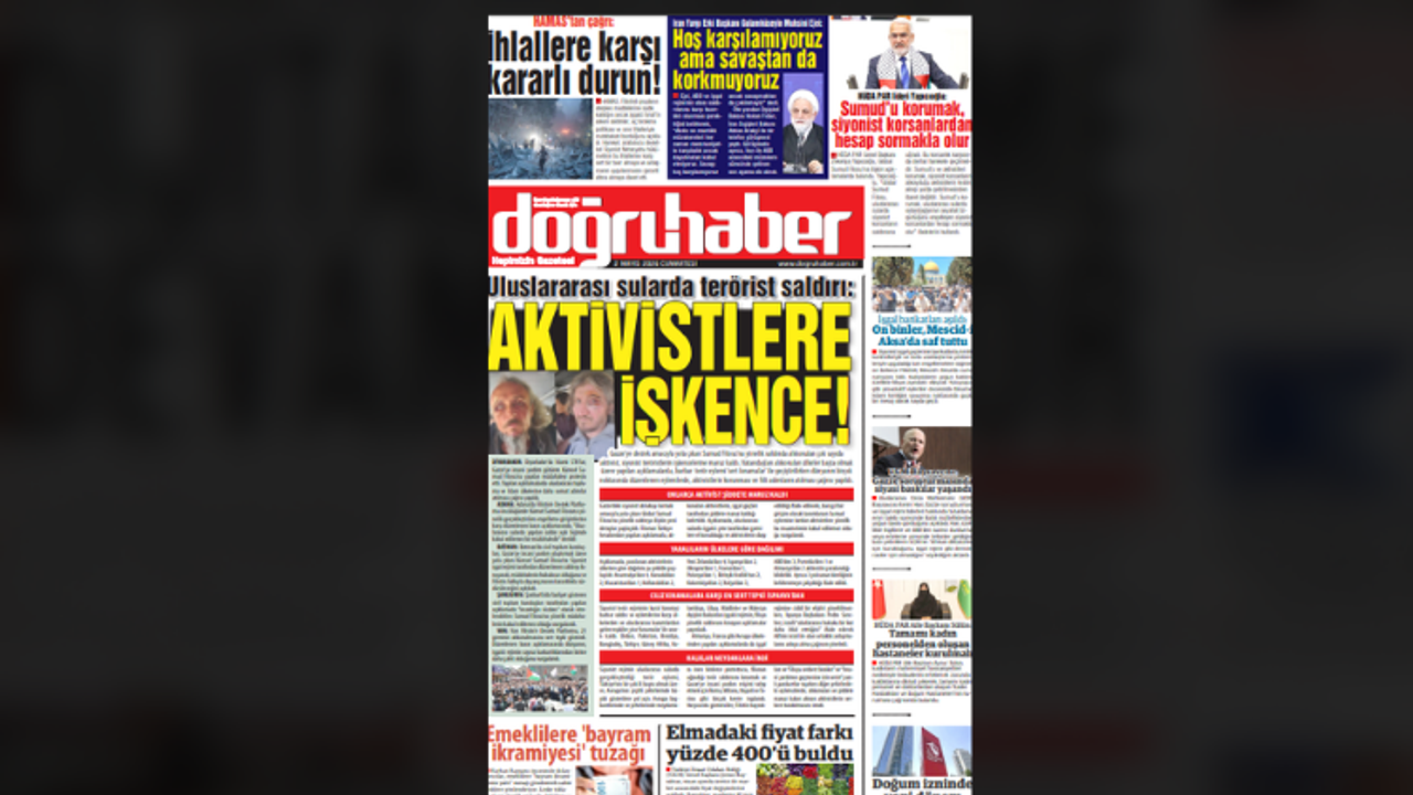 Uluslararası sularda terörist saldırı:  AKTİVİSTLERE İŞKENCE!