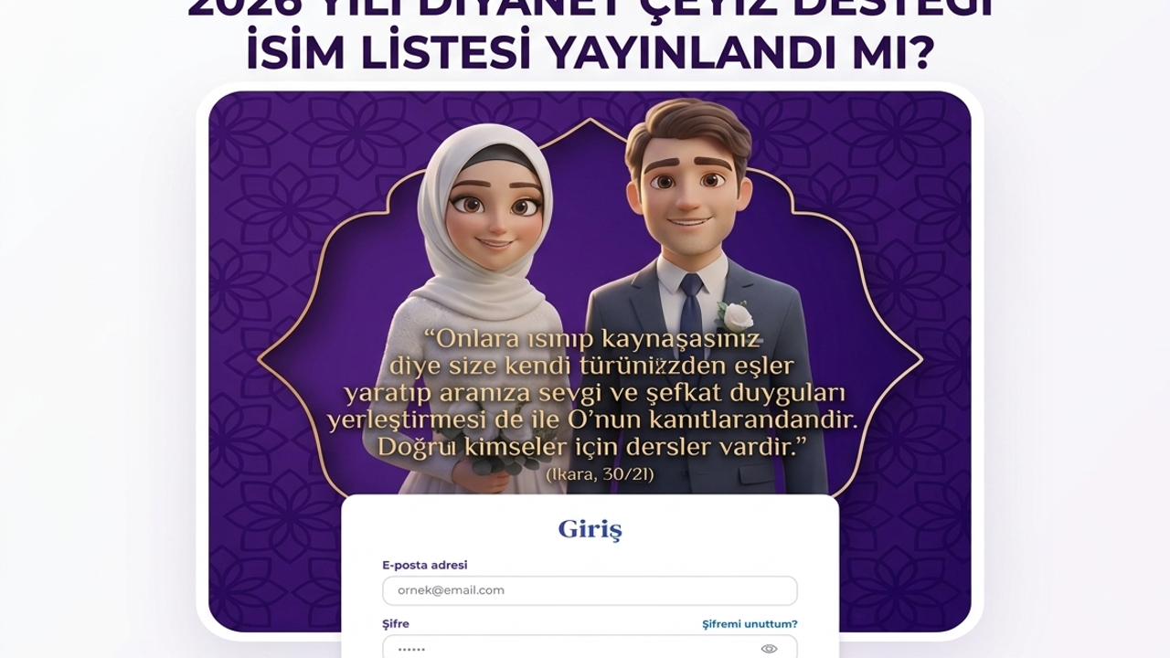 2026 yılı Diyanet çeyiz desteği isim listesi yayınlandı mı? Sonuçlar ne zaman açıklanıyor?