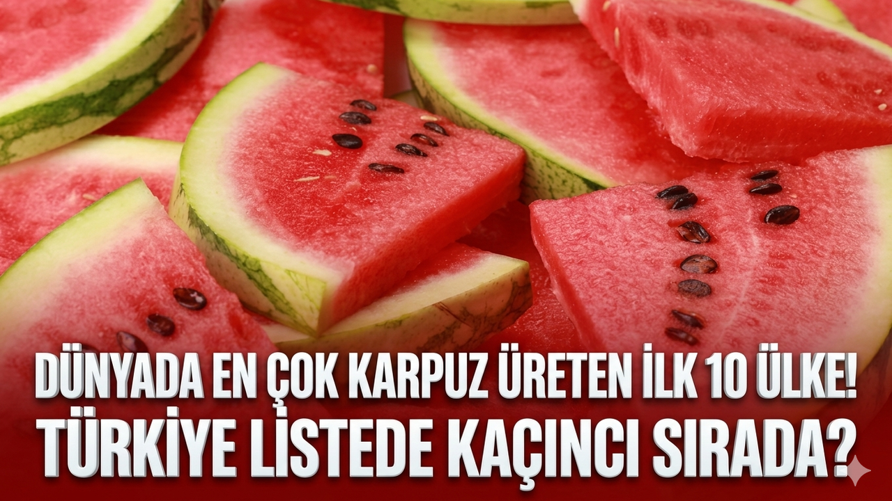 Dünyada en çok karpuz üreten ilk 10 ülke!  Türkiye listede kaçıncı sırada?