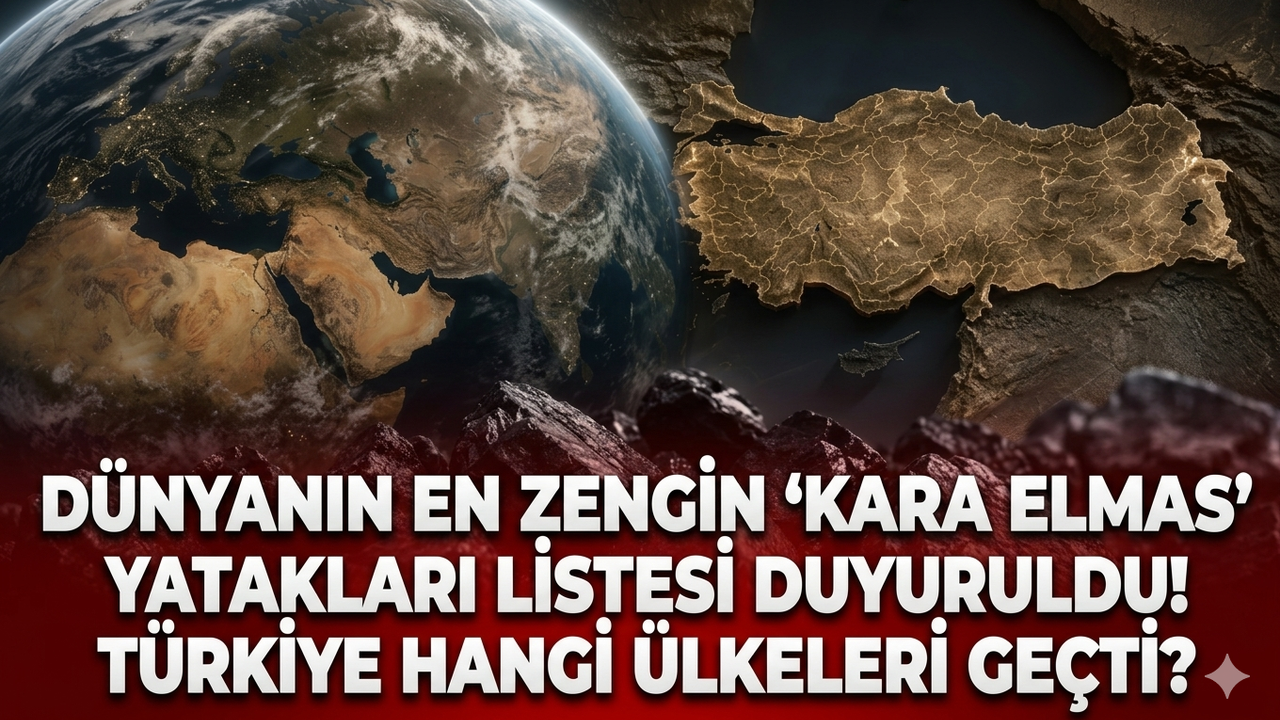 Dünyanın en zengin 'kara elmas' yatakları listesi duyuruldu! Türkiye hangi ülkeleri geçti?