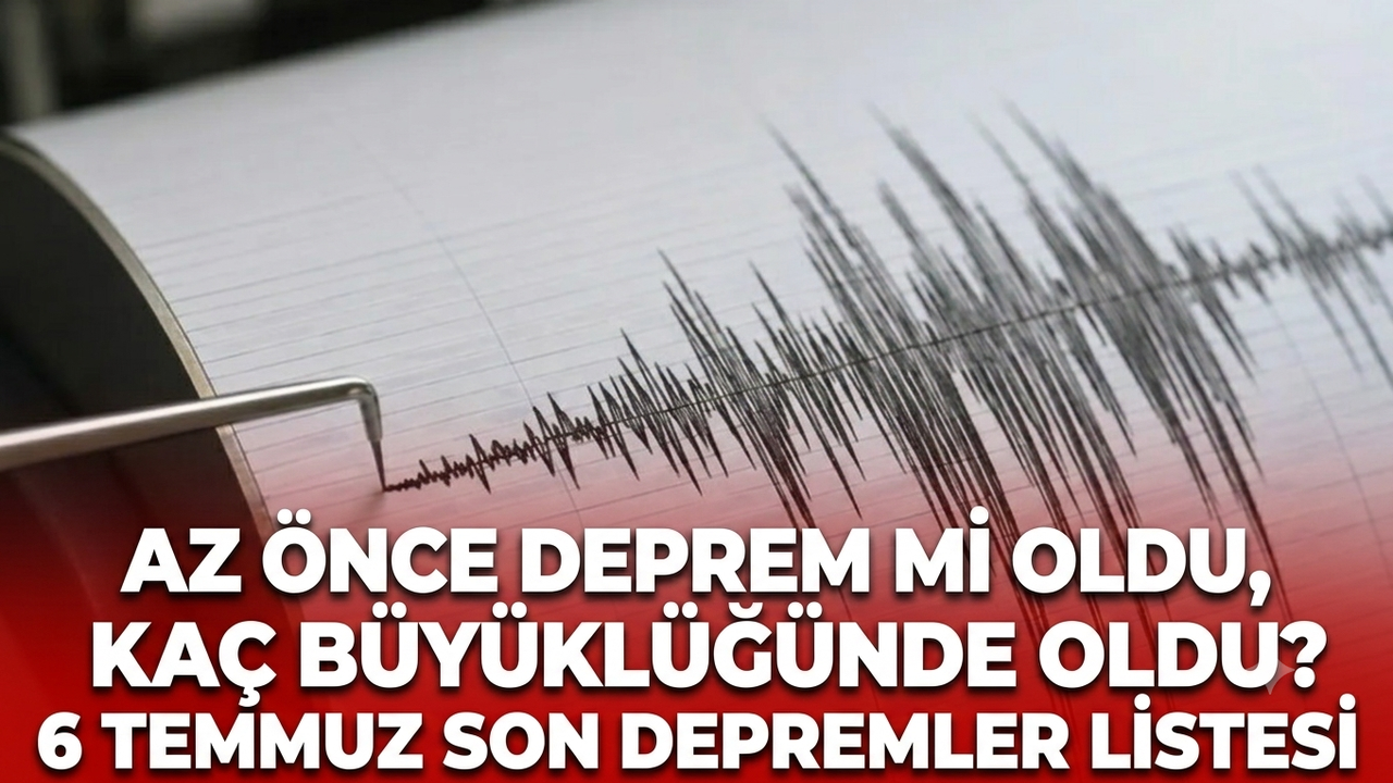 Az önce deprem mi oldu, kaç büyüklüğünde oldu? 6 Temmuz son depremler listesi