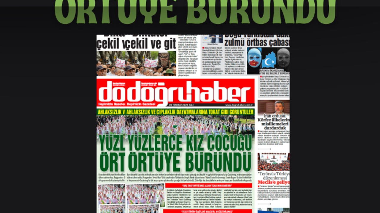 Ahlaksızlık ve çıplaklık dayatmalarına tokat gibi görüntüler YÜZLERCE KIZ ÇOCUĞU ÖRTÜYE BÜRÜNDÜ