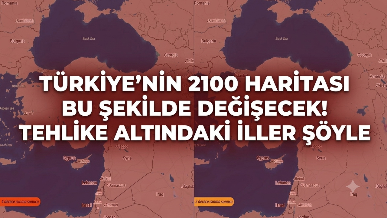 Türkiye’nin 2100 haritası bu şekilde değişecek! Tehlike altındaki iller şöyle