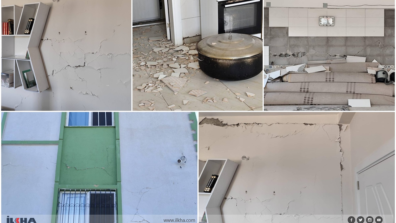 Şanlıurfa'daki deprem bazı yapılarda hasar oluşturdu