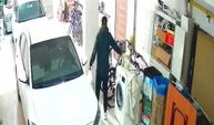 Binadan elektrikli bisiklet çalan hırsız kameraya böyle yakalandı