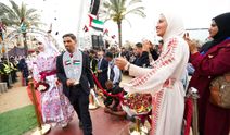 Gazze'de 150 çift toplu düğünle dünya evine girdi