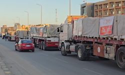 Kızılay tarafından hazırlanan TIR'lar Gazze'ye doğru yola çıktı