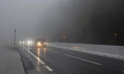 Bolu Dağı'nda sağanak ve sis!